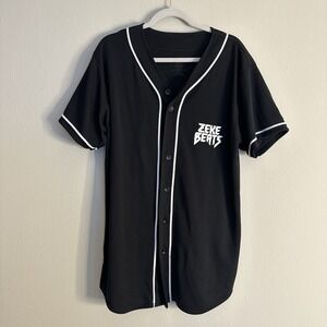Zeke Beats Bad Robot Jersey Large - Black Electronic Hardcore Double Sided